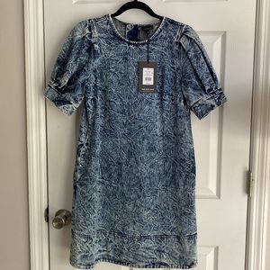 NWT Acid Wash Denim Dress Size XS